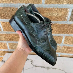 Emilio Franco crocodile square toe shoes size 8